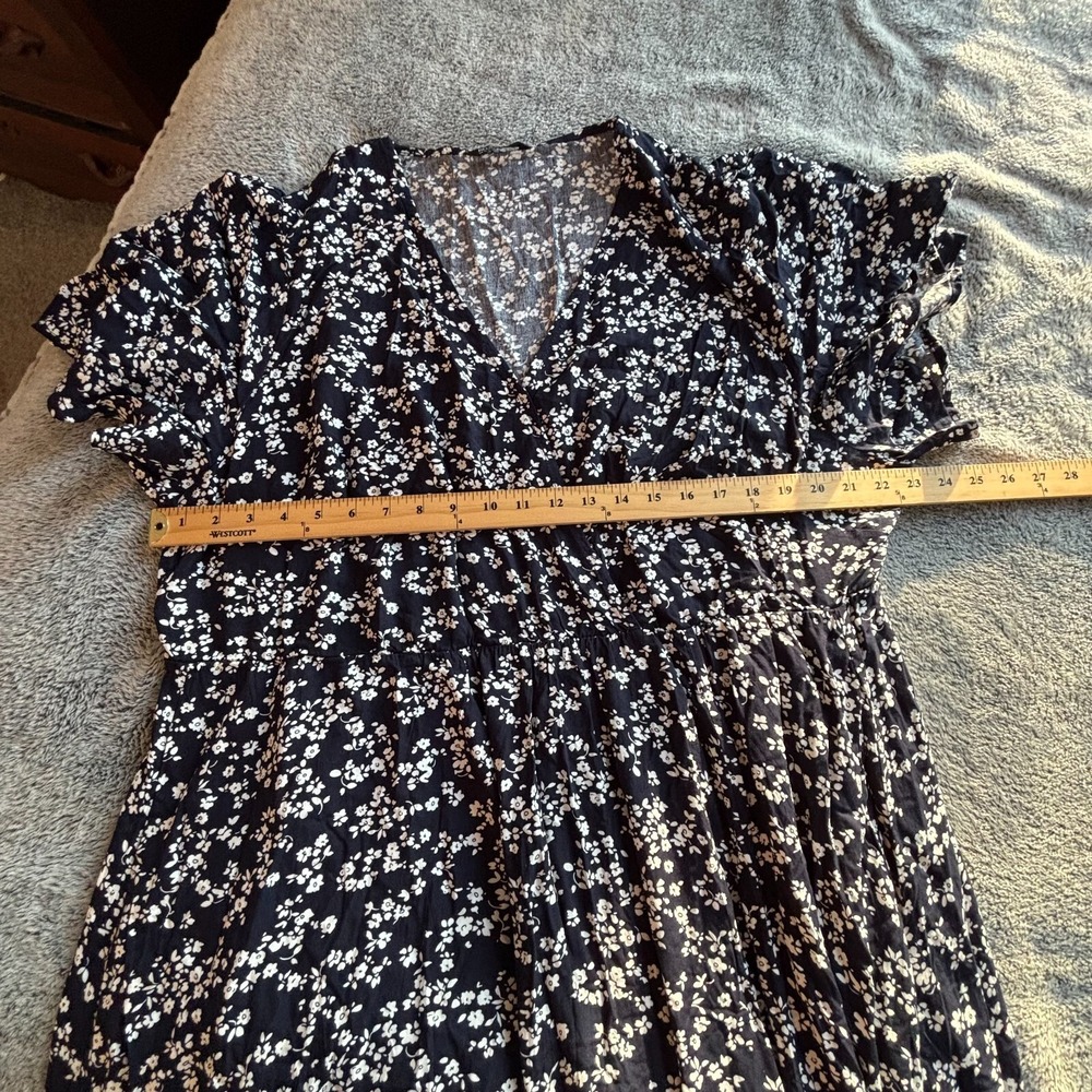 Bloomchic Womens Dress Size 22 24 Blue Maxi Ditsy Floral Boho Cottagecore 18091 - Picture 6 of 9